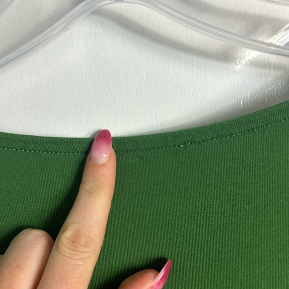 Cos A-Line Jersey Dress In Green Pockets Lagenlook Minimalist Size Large - Picture 11 of 11